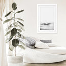 Black White Boho Tropical Wall Decor. Surfer, Waves by Wall Art Set