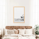 Black White California Poster. Ferris Wheel, Lifeguard Hut by Wall Art Set