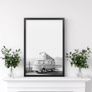 Black and White Hipster Van Poster. Summer Travel by Wall Art Set
