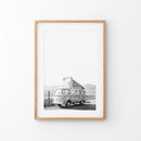 Black and White Hipster Van Poster. Summer Travel by Wall Art Set