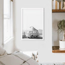 Black and White Hipster Van Poster. Summer Travel by Wall Art Set
