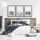 Black White Western Wall Art Set. Desert, Horses, Tepee by Wall Art Set