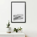 Black White Minimalistic Beach Pier Poster by Wall Art Set