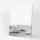 Black White Minimalistic Beach Pier Poster by Wall Art Set