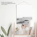 Black White Minimalistic Beach Pier Poster by Wall Art Set