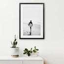 Black White Modern Surfer Photo. Coastal Style Print by Wall Art Set