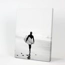 Black White Modern Surfer Photo. Coastal Style Print by Wall Art Set