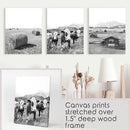 Black White Rustic Photo. Wall Art Set. Cows, Barn, Haystack by Wall Art Set