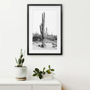 Black White Saguaro Cactus Poster. Arizona Desert Nature by Wall Art Set