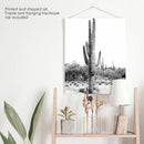 Black White Saguaro Cactus Poster. Arizona Desert Nature by Wall Art Set