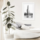 Black White Saguaro Cactus Poster. Arizona Desert Nature by Wall Art Set