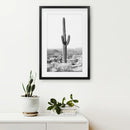 Saguaro Cactus Print. Black White Arizona Desert Nature by Wall Art Set