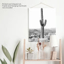 Saguaro Cactus Print. Black White Arizona Desert Nature by Wall Art Set