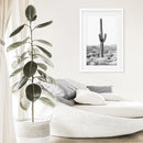 Saguaro Cactus Print. Black White Arizona Desert Nature by Wall Art Set