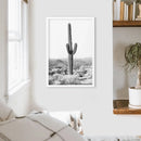 Saguaro Cactus Print. Black White Arizona Desert Nature by Wall Art Set