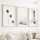 Modern Black White Ocean Surfing Wall Art Set by Wall Art Set
