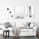 Modern Black White Ocean Surfing Wall Art Set by Wall Art Set