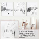 3 Piece Black White Winter Sport Wall Art Set. Ski Lodge by Wall Art Set