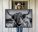 Black and White Cow Wall Art Canvas Print Highland Cattle by MyGreatCanvas | Canvas Wall Art Prints | Photo Prints & Wall Decor