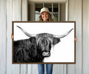Black and White Highland Cow Multi Panel Wall Art Canvas, by MyGreatCanvas | Canvas Wall Art Prints | Photo Prints & Wall Decor