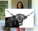 Black and White Highland Cow Multi Panel Wall Art Canvas, by MyGreatCanvas | Canvas Wall Art Prints | Photo Prints & Wall Decor