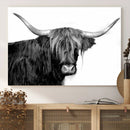Black and White Highland Cow Multi Panel Wall Art Canvas, by MyGreatCanvas | Canvas Wall Art Prints | Photo Prints & Wall Decor