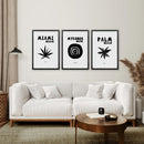 Trendy Black and White Travel Art Decor Set by Wall Art Set