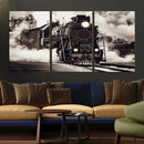 Black and White Steam Locomotive Canvas Wall Art Print by MyGreatCanvas | Canvas Wall Art Prints | Photo Prints & Wall Decor