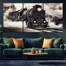 Black and White Steam Locomotive Canvas Wall Art Print by MyGreatCanvas | Canvas Wall Art Prints | Photo Prints & Wall Decor