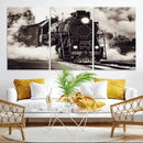Black and White Steam Locomotive Canvas Wall Art Print by MyGreatCanvas | Canvas Wall Art Prints | Photo Prints & Wall Decor