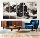 Black and White Steam Locomotive Canvas Wall Art Print by MyGreatCanvas | Canvas Wall Art Prints | Photo Prints & Wall Decor