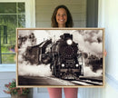 Black and White Steam Locomotive Canvas Wall Art Print by MyGreatCanvas | Canvas Wall Art Prints | Photo Prints & Wall Decor