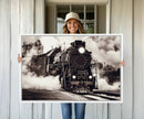 Black and White Steam Locomotive Canvas Wall Art Print by MyGreatCanvas | Canvas Wall Art Prints | Photo Prints & Wall Decor