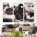 Black and White Steam Locomotive Canvas Wall Art Print by MyGreatCanvas | Canvas Wall Art Prints | Photo Prints & Wall Decor