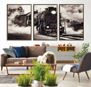 Black and White Steam Locomotive Canvas Wall Art Print by MyGreatCanvas | Canvas Wall Art Prints | Photo Prints & Wall Decor