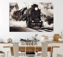 Black and White Steam Locomotive Canvas Wall Art Print by MyGreatCanvas | Canvas Wall Art Prints | Photo Prints & Wall Decor