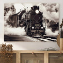 Black and White Steam Locomotive Canvas Wall Art Print by MyGreatCanvas | Canvas Wall Art Prints | Photo Prints & Wall Decor