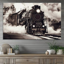 Black and White Steam Locomotive Canvas Wall Art Print by MyGreatCanvas | Canvas Wall Art Prints | Photo Prints & Wall Decor