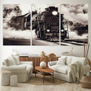 Black and White Steam Locomotive Canvas Wall Art Print by MyGreatCanvas | Canvas Wall Art Prints | Photo Prints & Wall Decor