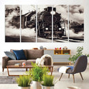 Black and White Steam Locomotive Canvas Wall Art Print by MyGreatCanvas | Canvas Wall Art Prints | Photo Prints & Wall Decor