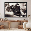 Black and White Steam Locomotive Canvas Wall Art Print by MyGreatCanvas | Canvas Wall Art Prints | Photo Prints & Wall Decor