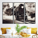 Black and White Steam Locomotive Canvas Wall Art Print by MyGreatCanvas | Canvas Wall Art Prints | Photo Prints & Wall Decor