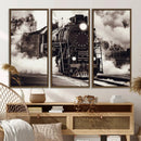 Black and White Steam Locomotive Canvas Wall Art Print by MyGreatCanvas | Canvas Wall Art Prints | Photo Prints & Wall Decor