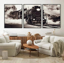 Black and White Steam Locomotive Canvas Wall Art Print by MyGreatCanvas | Canvas Wall Art Prints | Photo Prints & Wall Decor