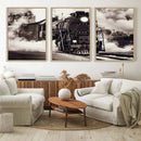 Black and White Steam Locomotive Canvas Wall Art Print by MyGreatCanvas | Canvas Wall Art Prints | Photo Prints & Wall Decor
