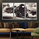 Black and White Steam Locomotive Canvas Wall Art Print by MyGreatCanvas | Canvas Wall Art Prints | Photo Prints & Wall Decor