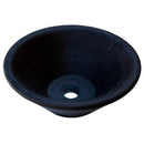 Black Andesite Natural Stone Vessel Sink Tapered Conical Honed Matte