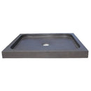 Black Basalt Natural Stone Square Shower Base - 36x36 Inches