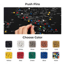 World Map on Canvas - Black