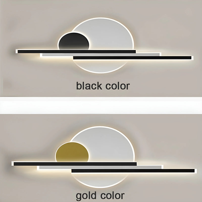 Black/Gold Modern Outdoor Waterproof Aluminum LED Wall lamp For Garden